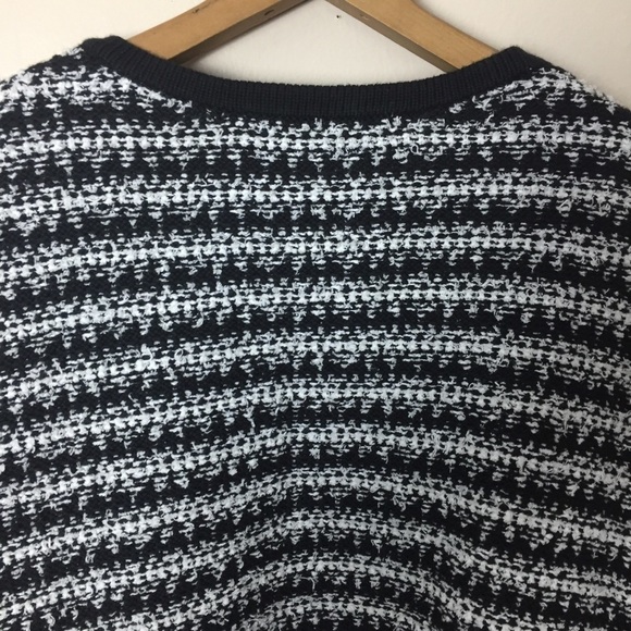 [LOFT] Large Black & White Stripe Asymmetrical Jacket - Picture 10 of 10